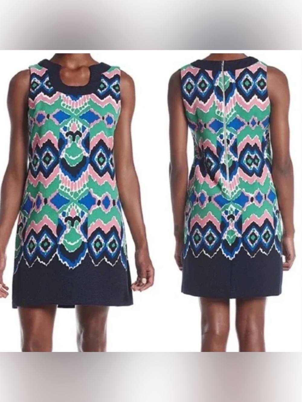 Gabby Skye Woman’s Sleeveless Geometric Sheath Summer Dress, Size 14 , NWOT